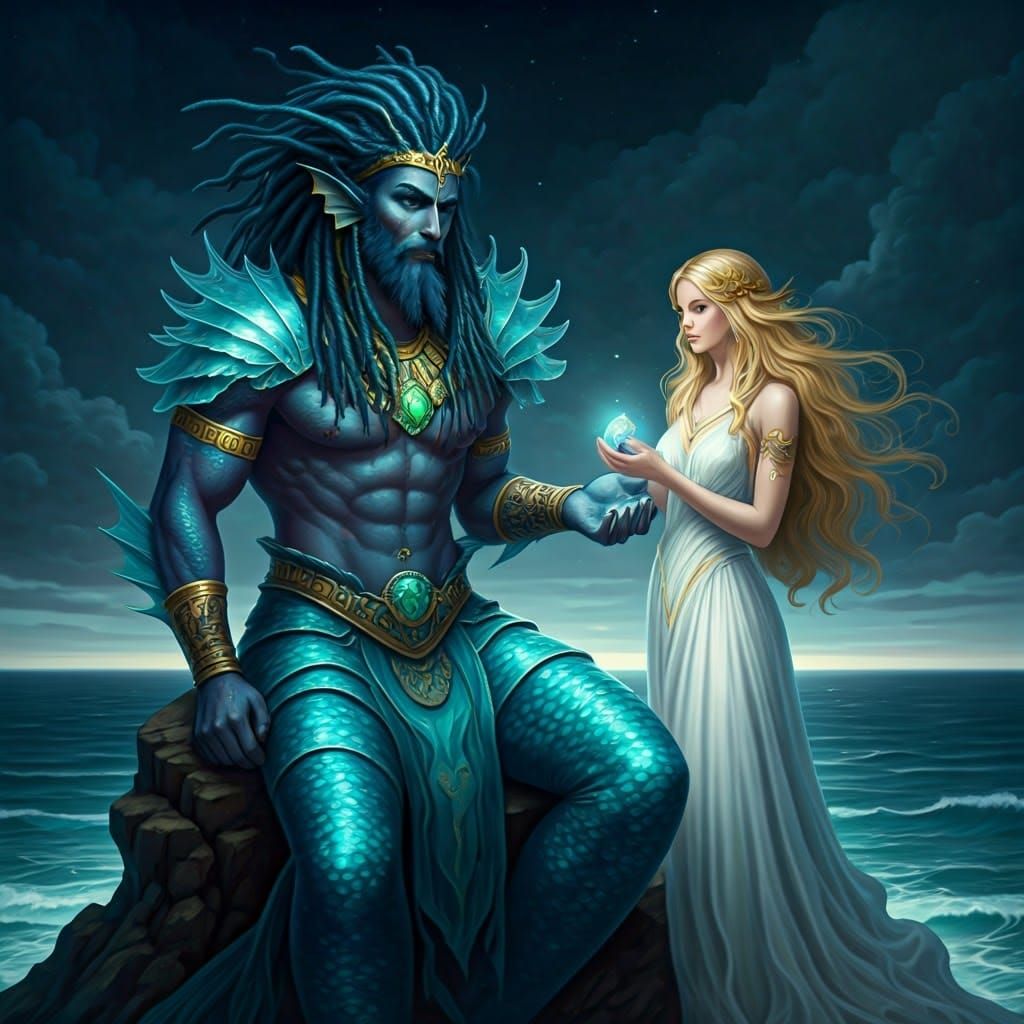 Majestic Sea King in Vibrant Regalia