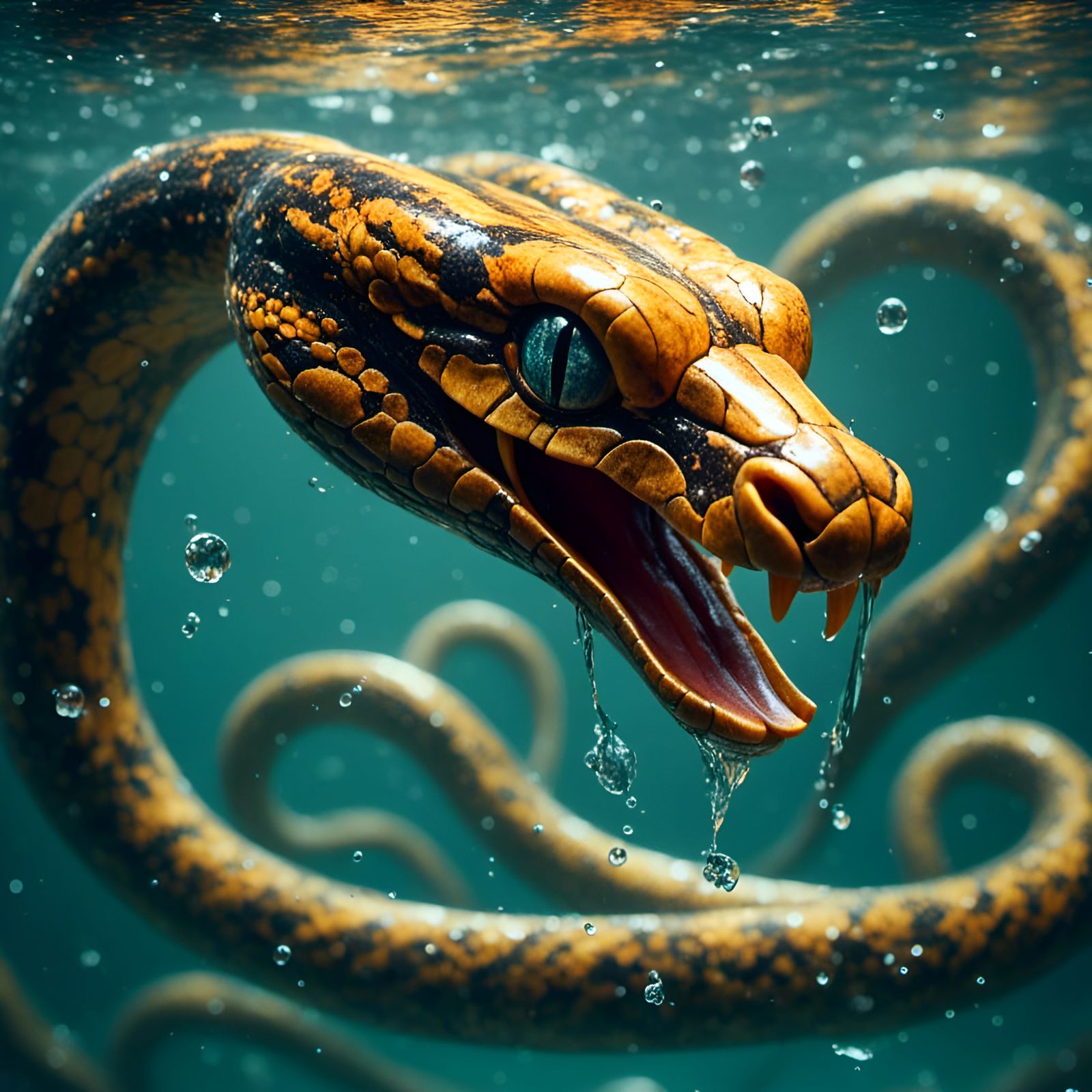 Ethereal Water Snake Close-up