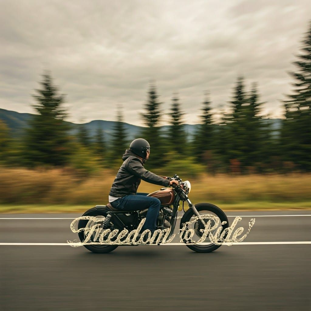 Vintage Motorcycle Ride at Golden Hour