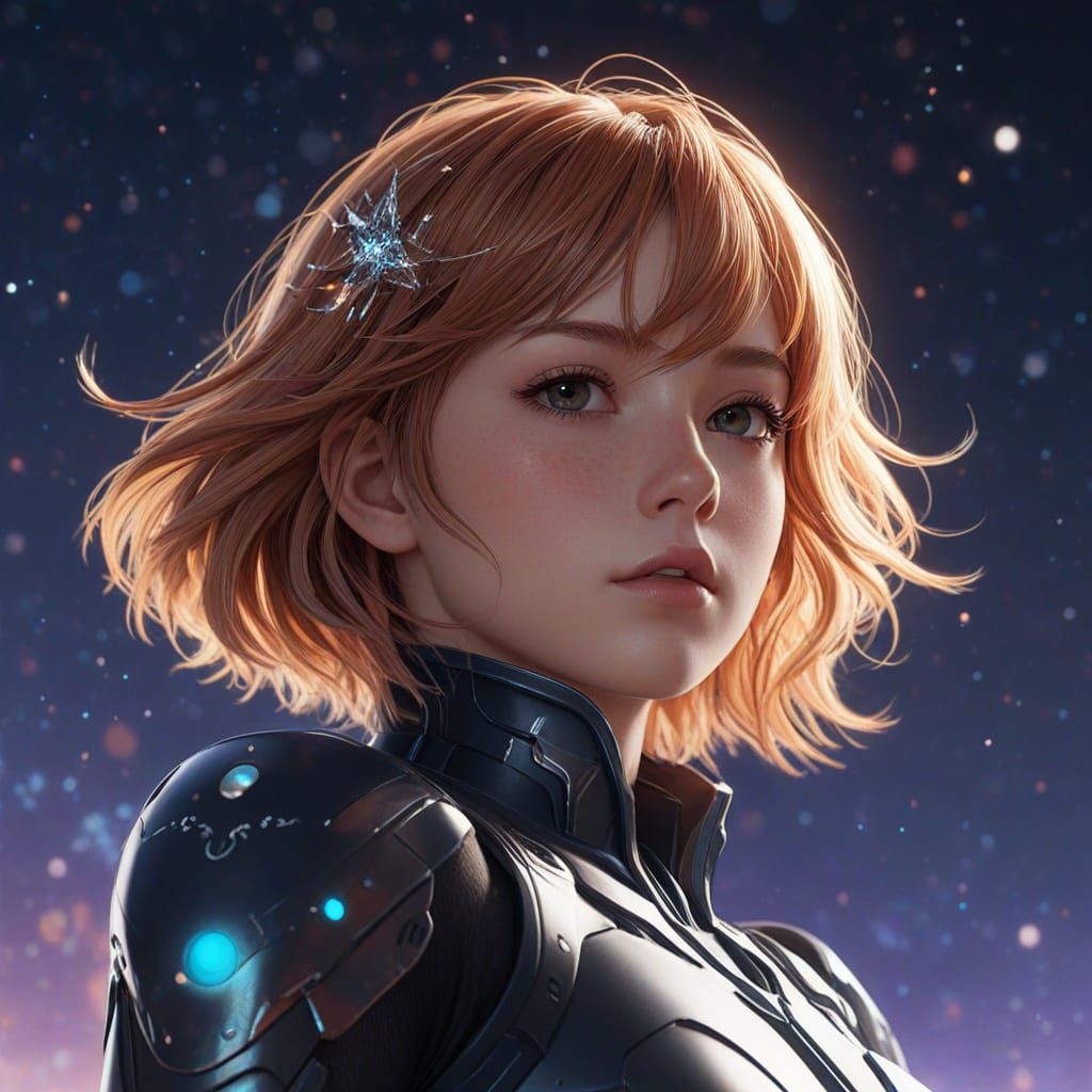 A Cosmic Soul Radiates Love and Light in the Starry Expanse