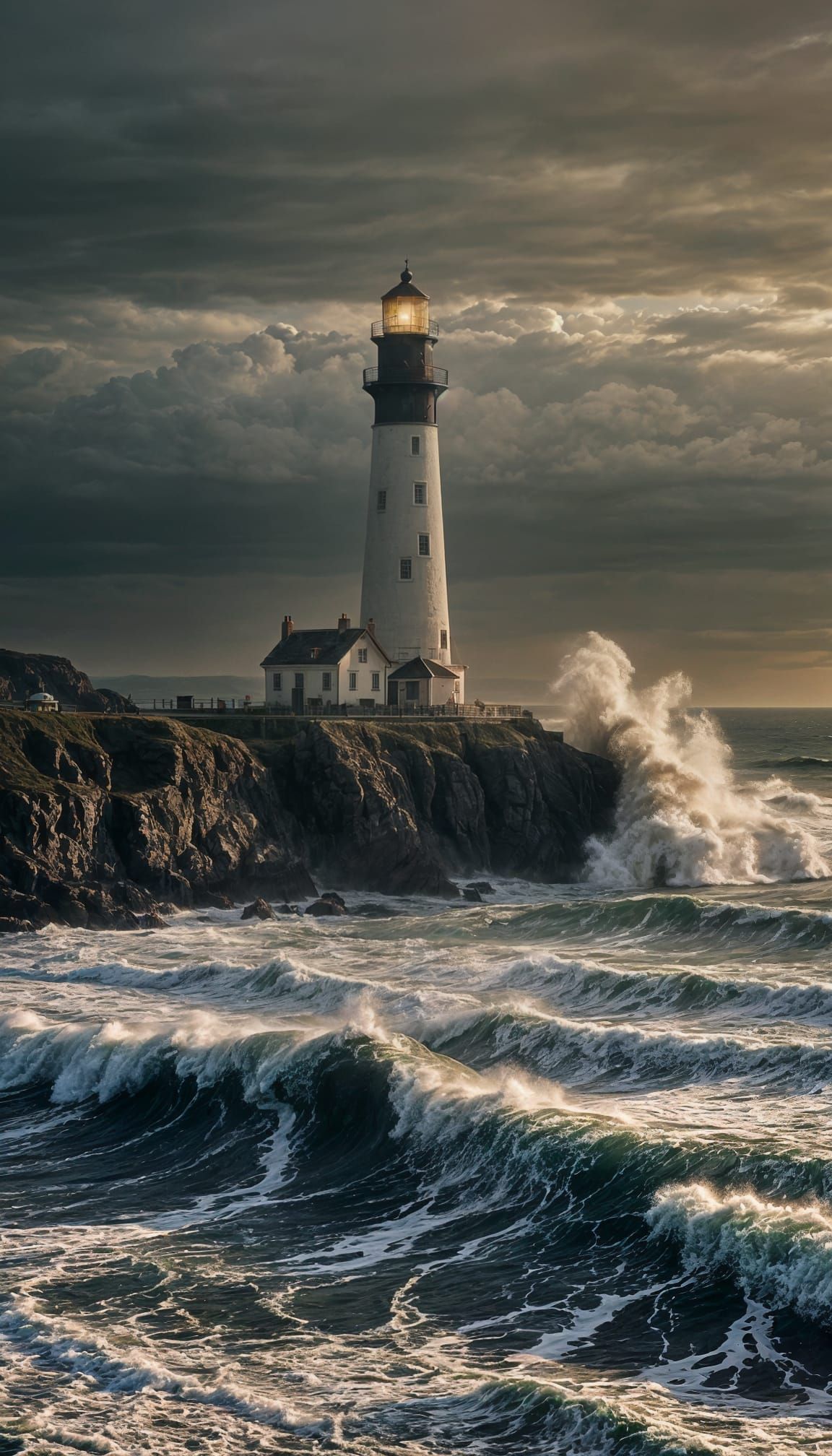 Majestic Lighthouse at the End of a Winding Road
