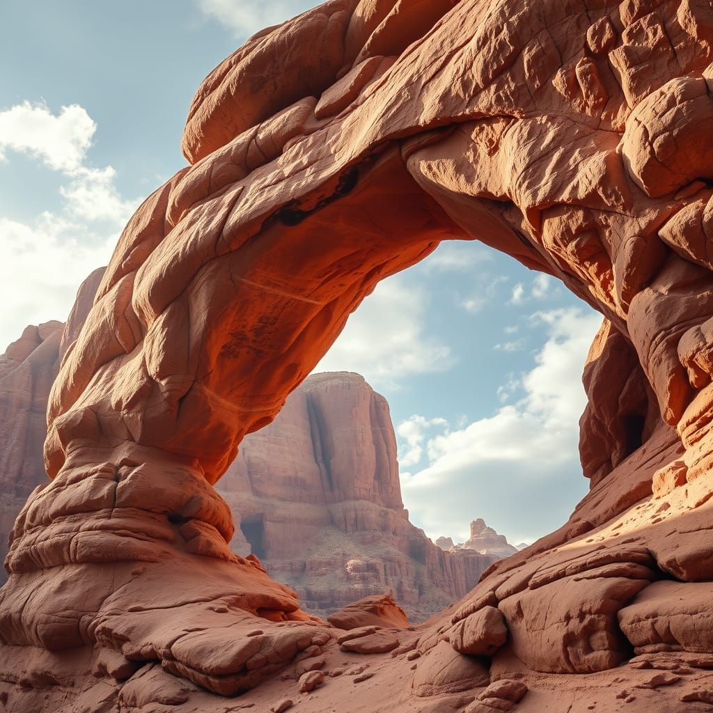 Sculpted Sandstone Cove Arch in Epic Digital Art