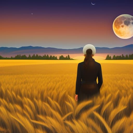 Demeter in Wheat Field Concept Art