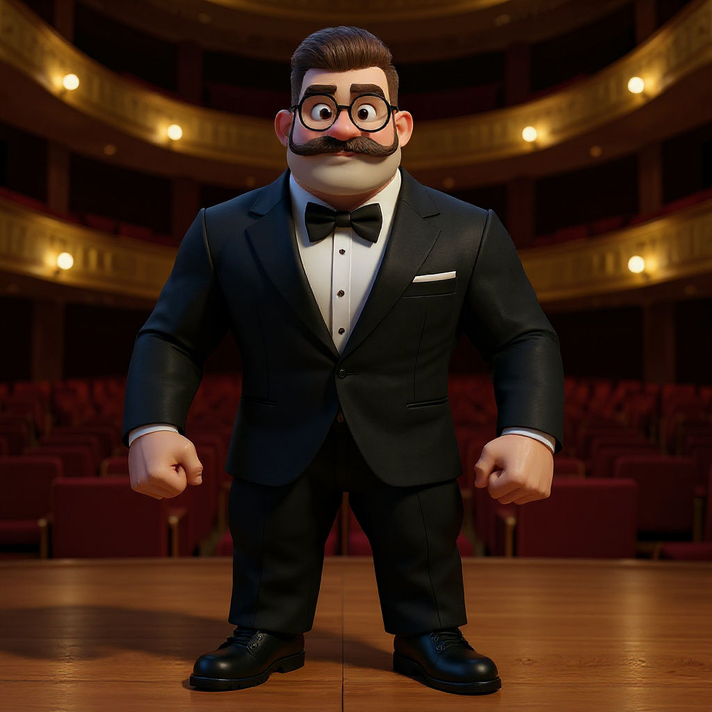 Muscular Bodybuilder in Military Uniform as 3D Digital Art