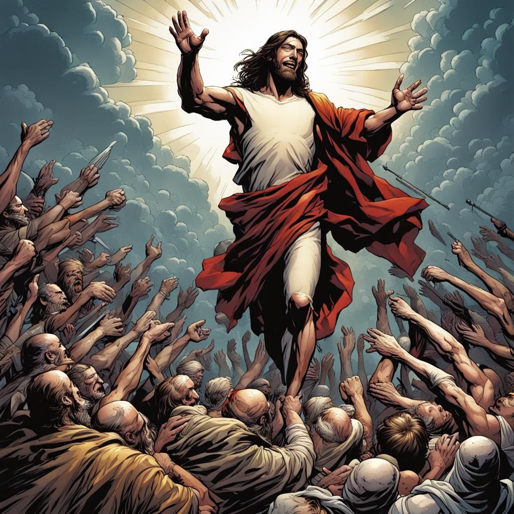 Jesus Triumphant: Comic Book Style Art