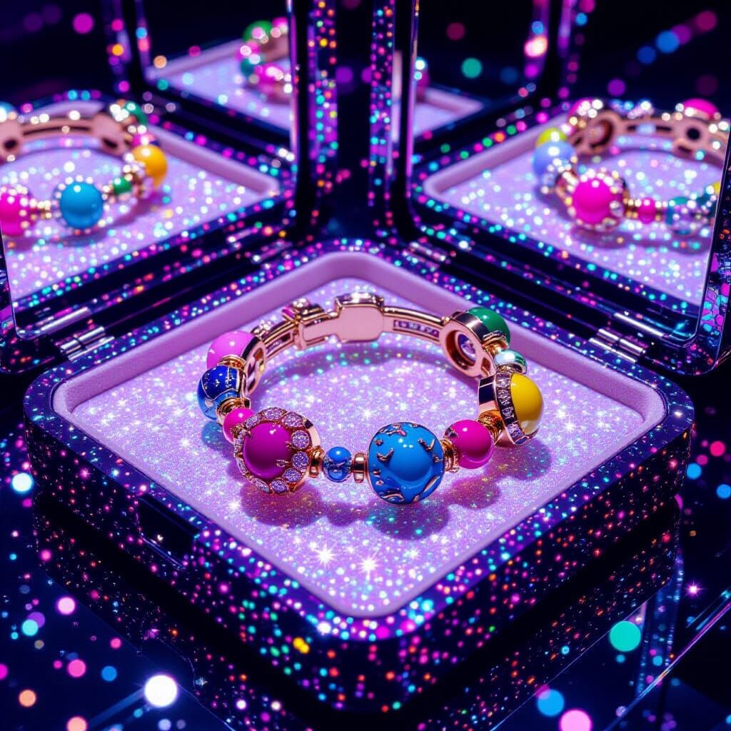 Vibrant Neon Jewellery in Futuristic Style