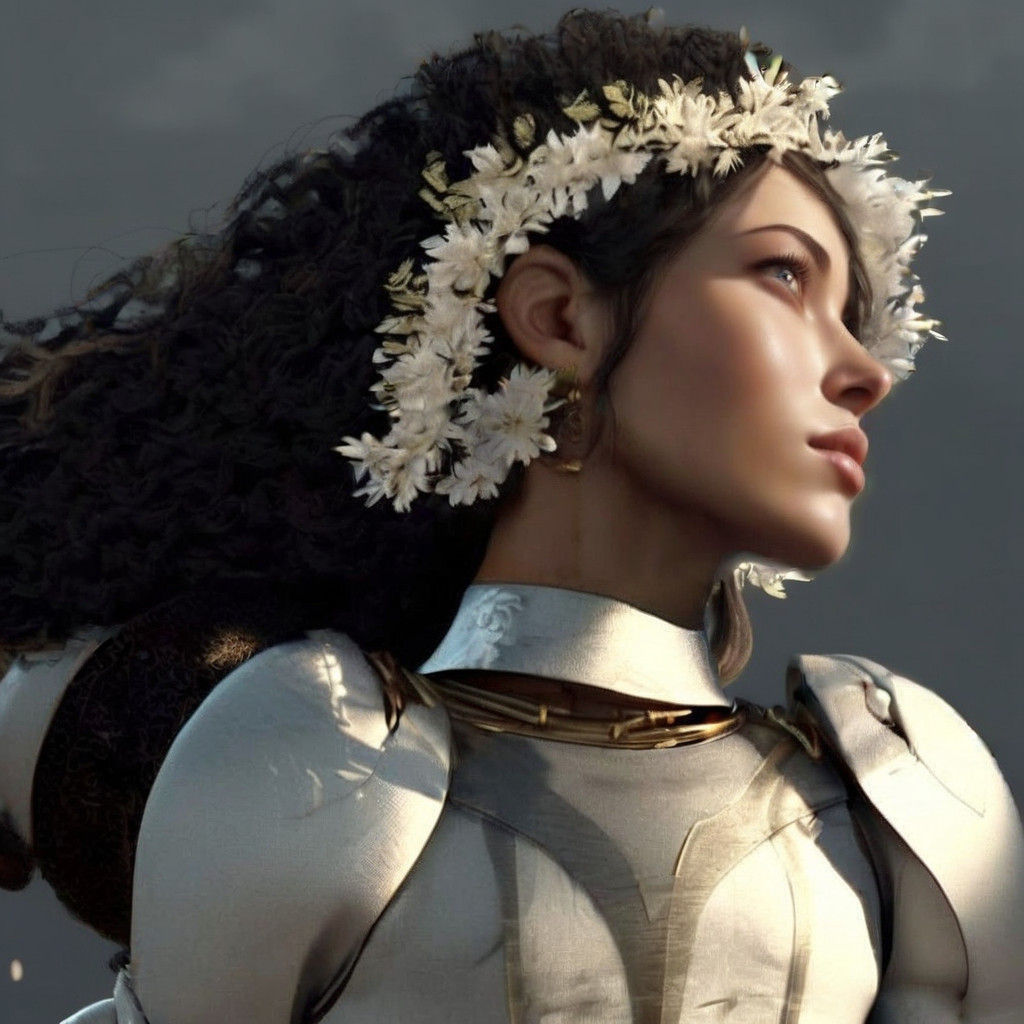 Elegant Mediterranean Woman in Profile, Rich Black Hair, Dar...