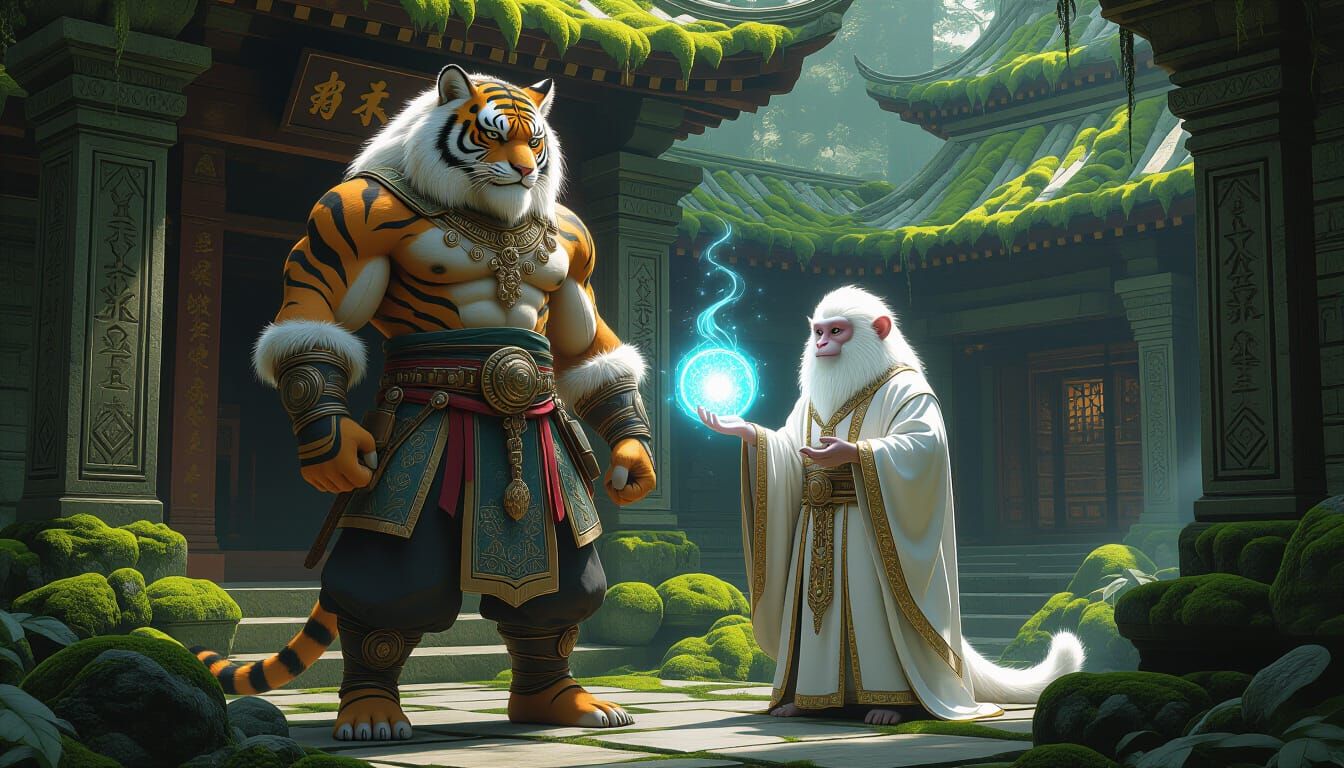 Tiger-Man Receives Magic in Ancient Temple