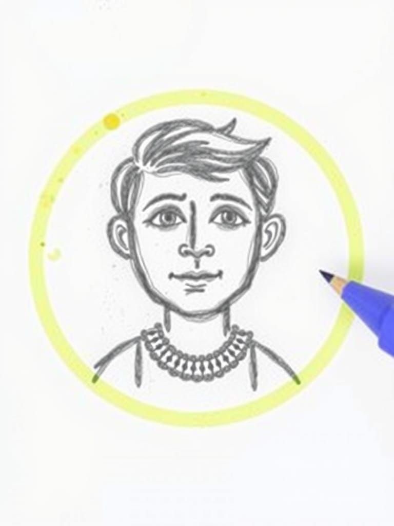 Ethereal Portrait in Soft Blue Hues