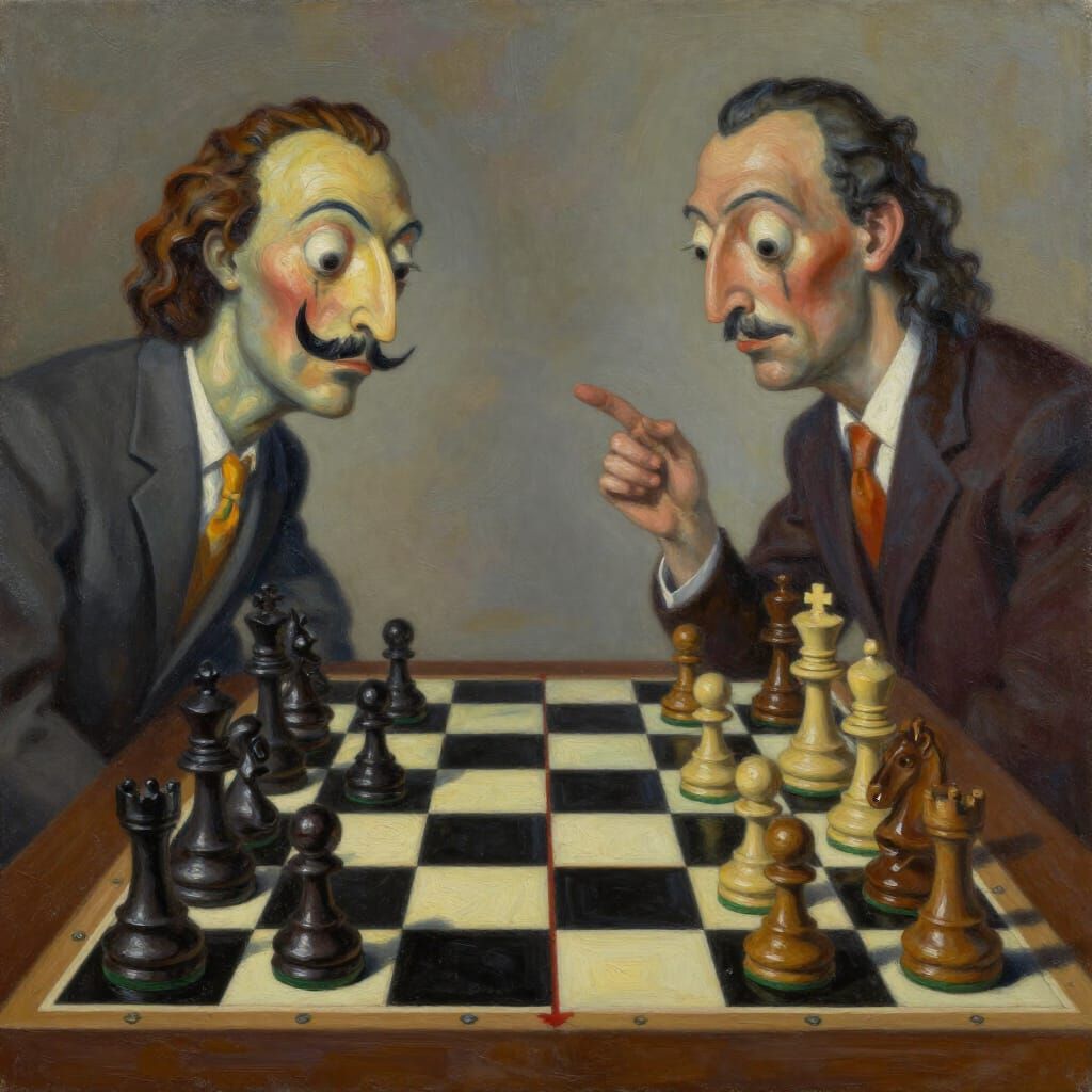 Surreal Chess Game with Living, Melting Pieces