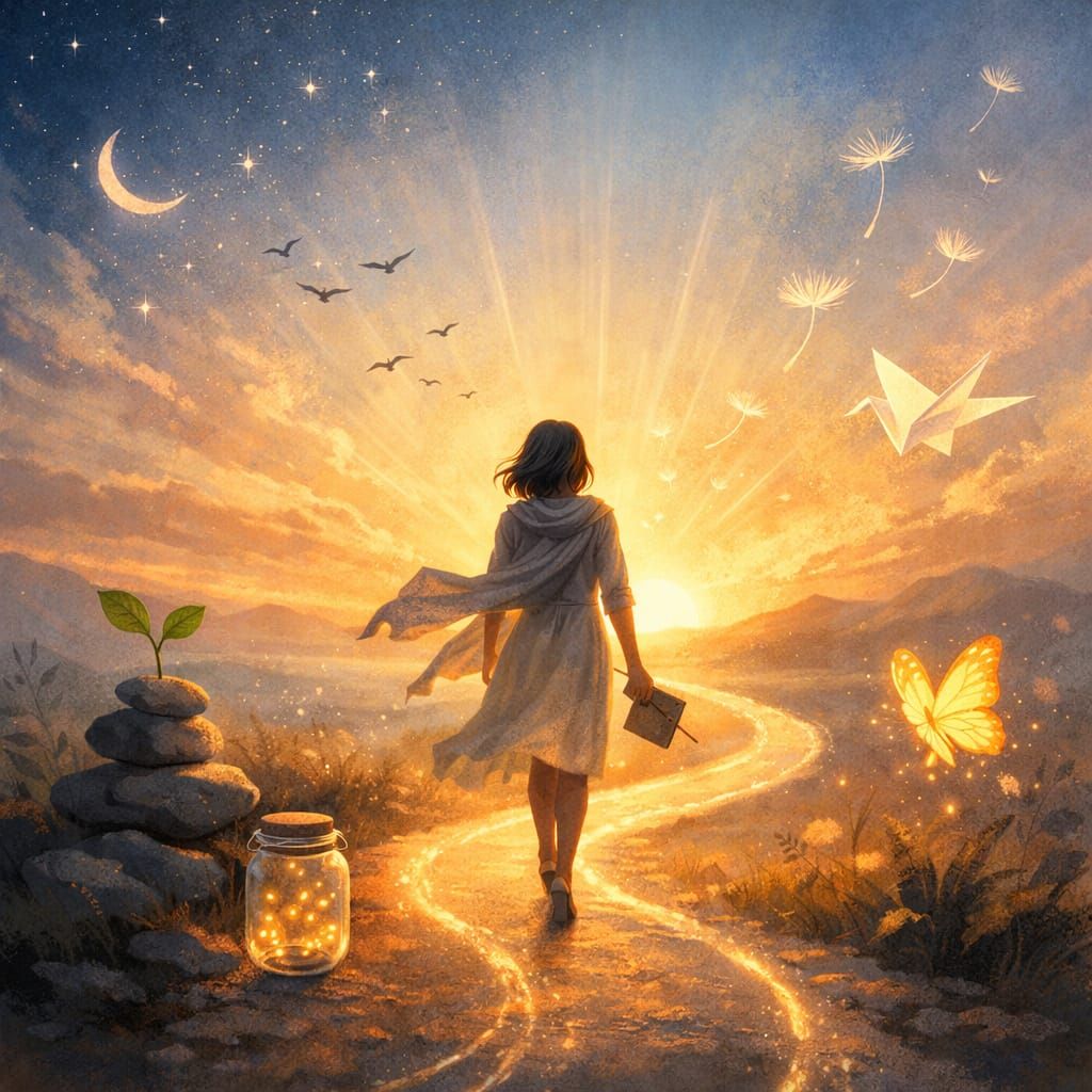 Uplifting New Year Symbolism of Hope and Growth