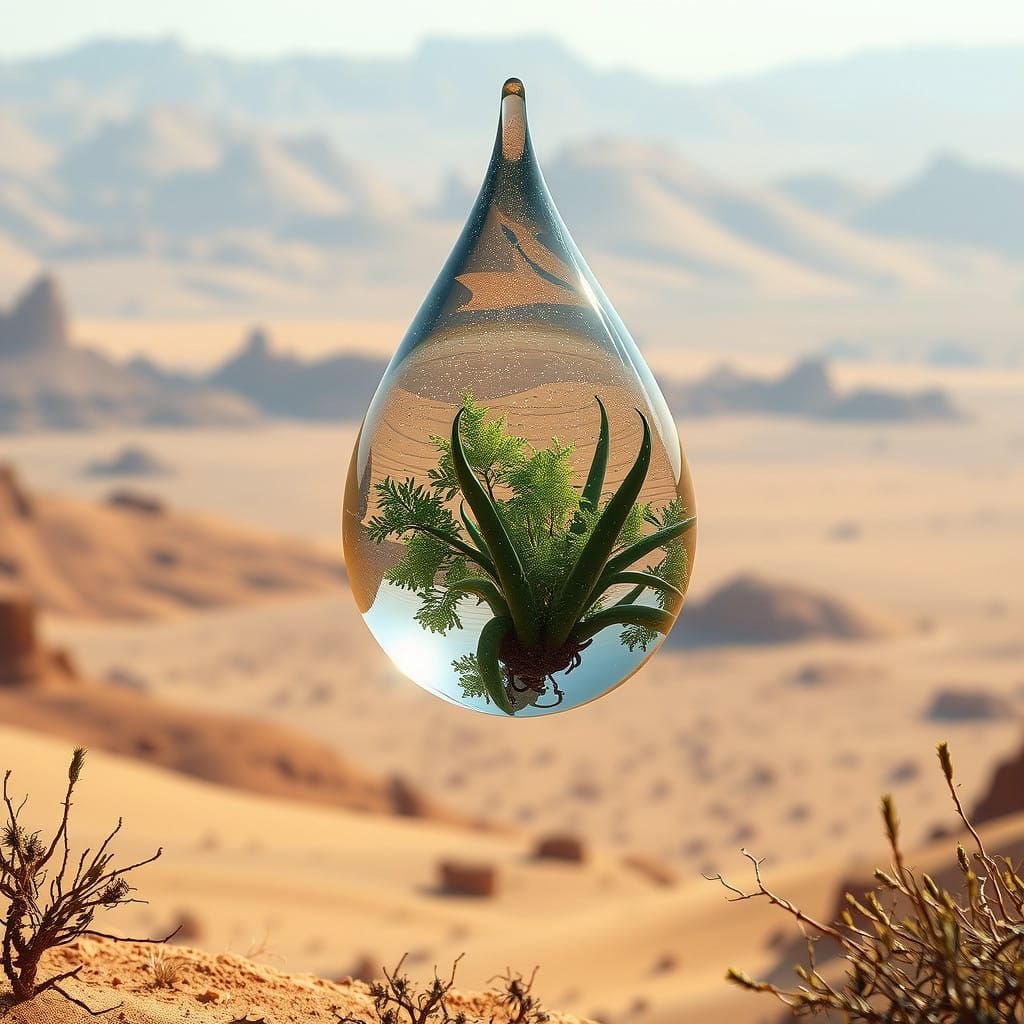 Ethereal Oasis in Arid Expanse