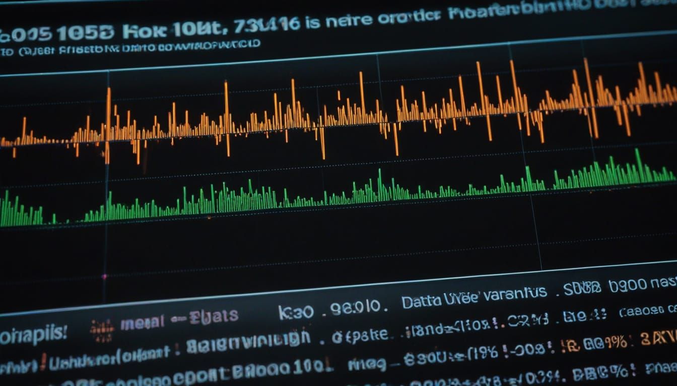 White Data Visualization Icons on Black Background