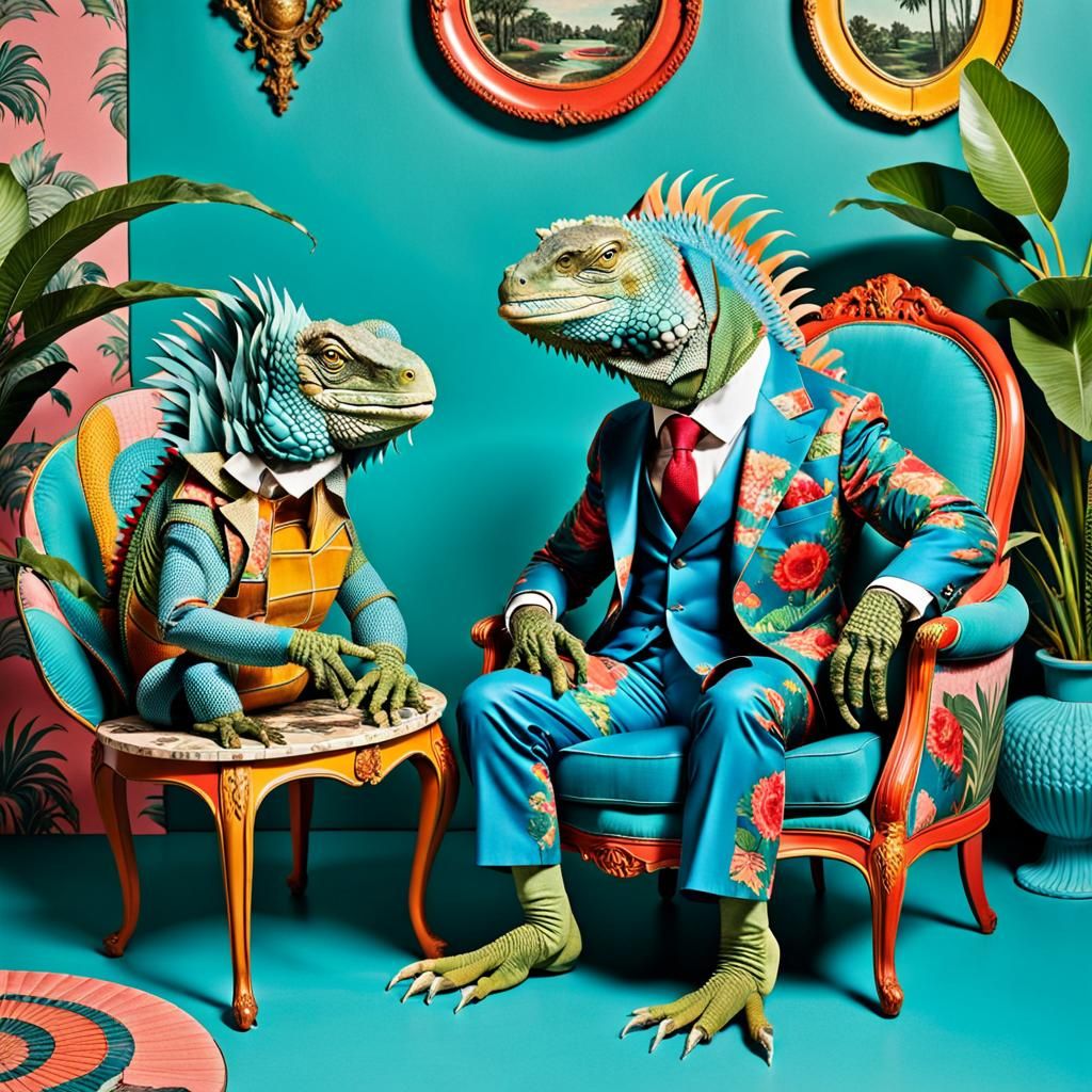 YOU SEE MY SON, FOR AN IGUANA YOU HAVE TO DRESS WITH BEAUTIFUL CLOTHING, SO THAT PEOPLES DOES NOT JUDGE YOU BY THE DIFFE...