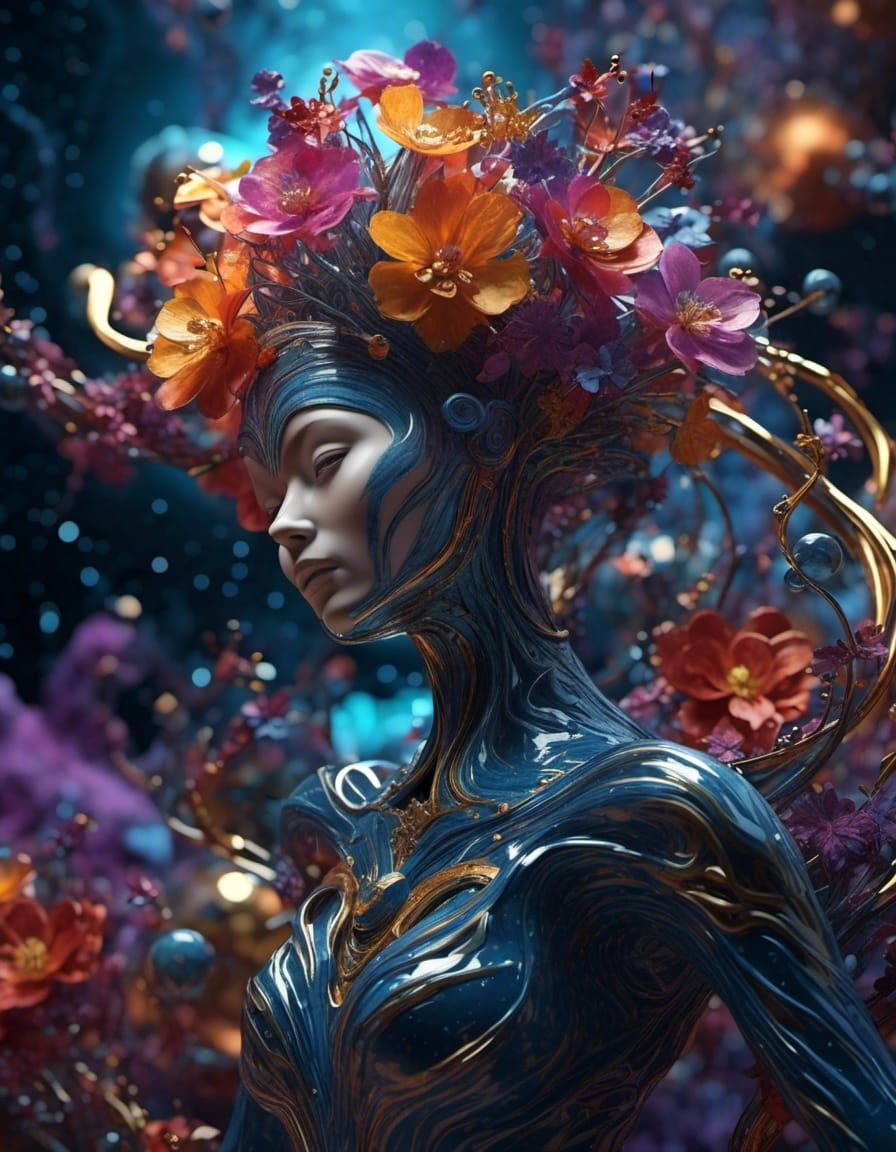 "Beautiful alien flower queen"