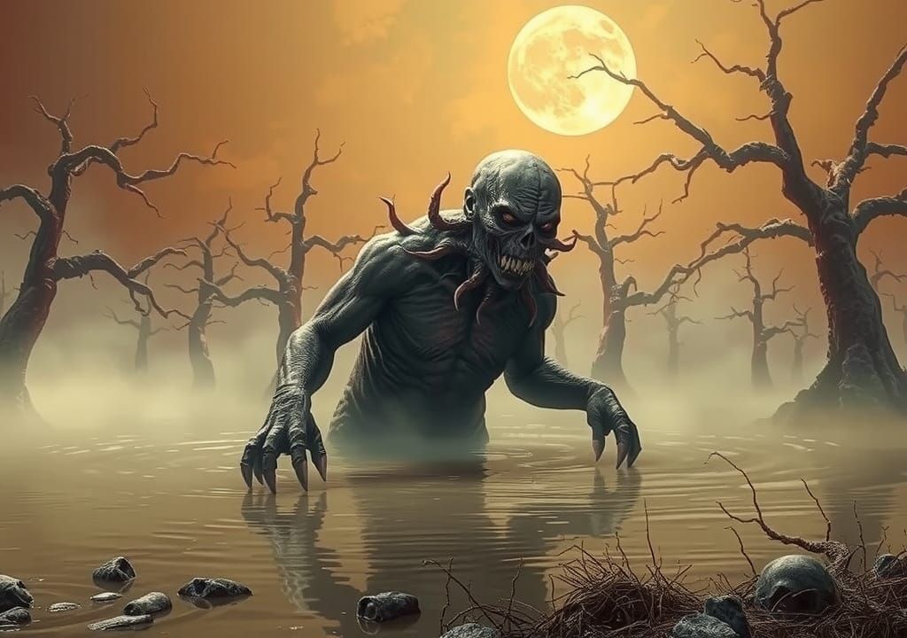 Radioactive Creature Emerges in Nitropunk Halloween Landscap...