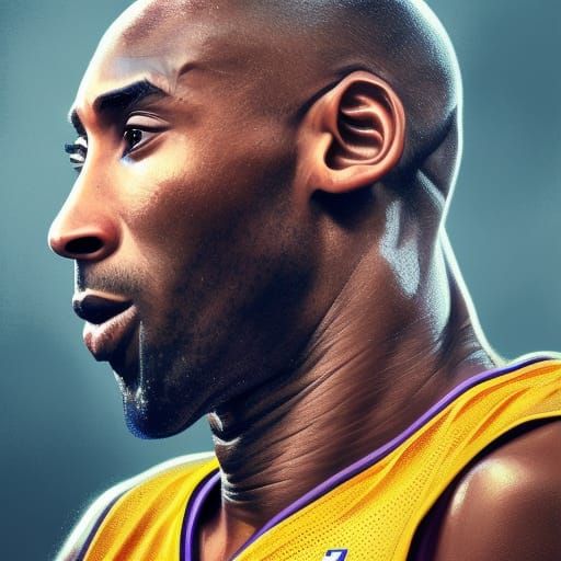 Hyperdetailed Portrait of Kobe Bryant in Art Nouveau Style