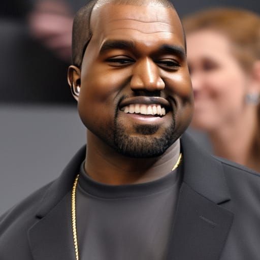Kanye West Smiling Portrait