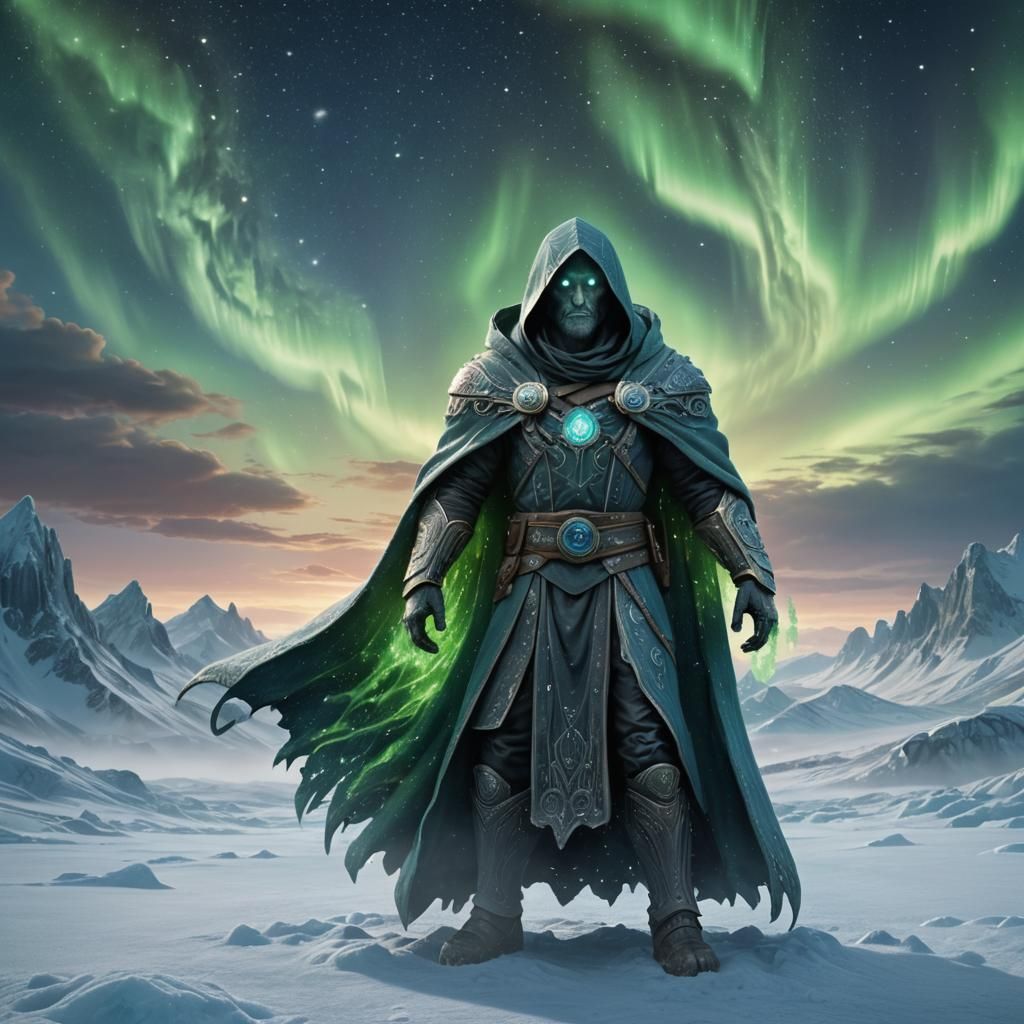 Icy Pluto in Frozen Tundra: Fantasy Concept Art