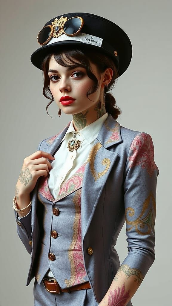 Body Paint Dandy: Art Nouveau Meets Peaky Blinders