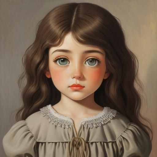 Sad Child in Surrealist Style