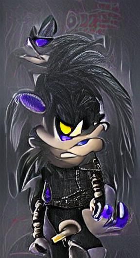 Edgy Sonic OC: Dark Brooding Fanart