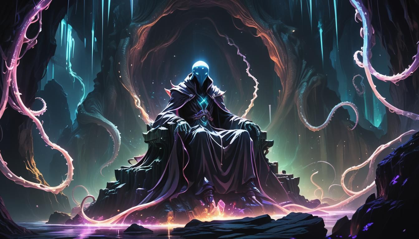 Mind Flayer on Mystical Throne: Anime Style