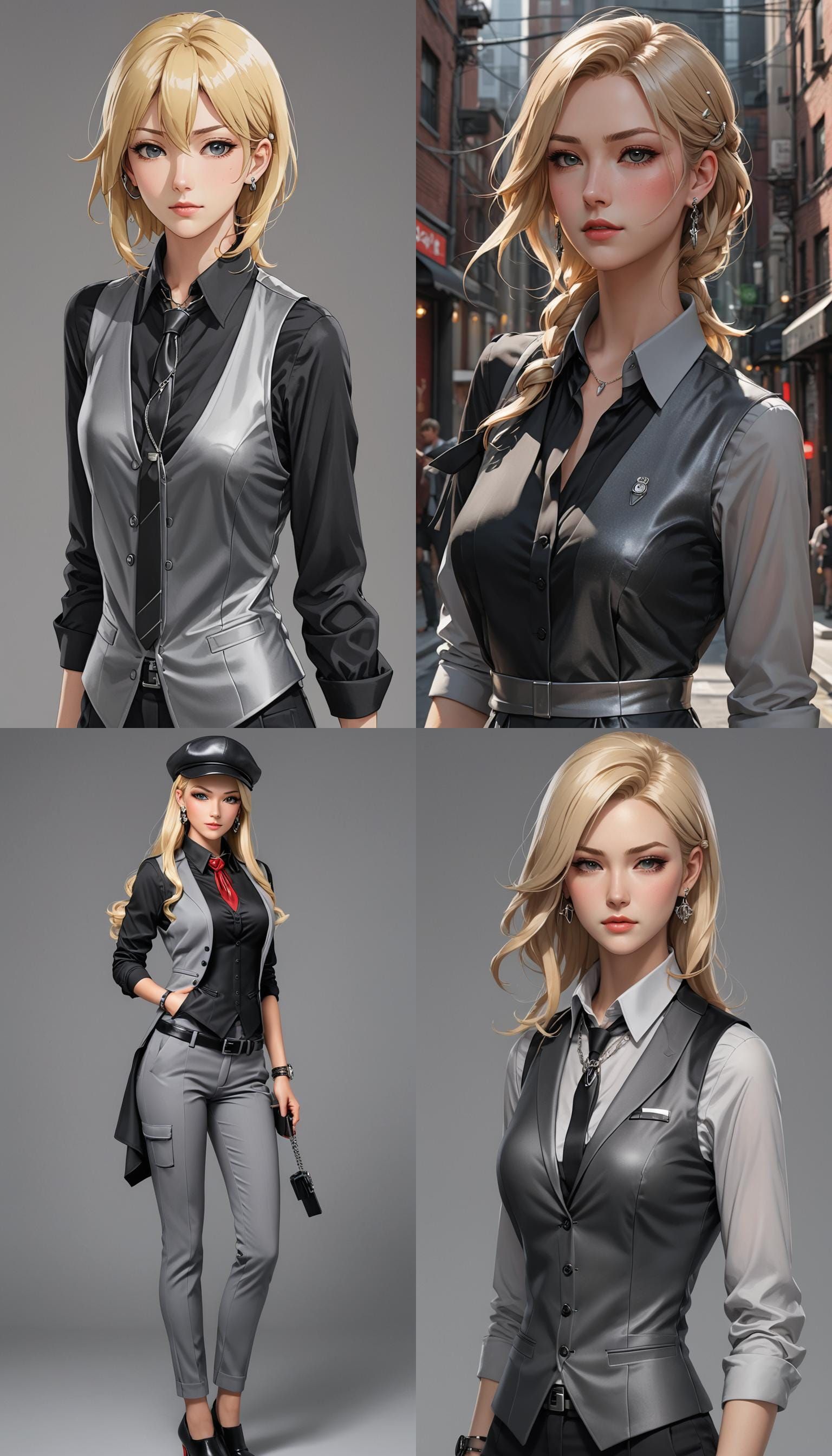 Stylish Woman in Anime Art Style, Detailed 8k Portrait