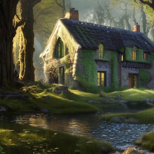 High Gothic Cottage in Enchanted Woodland