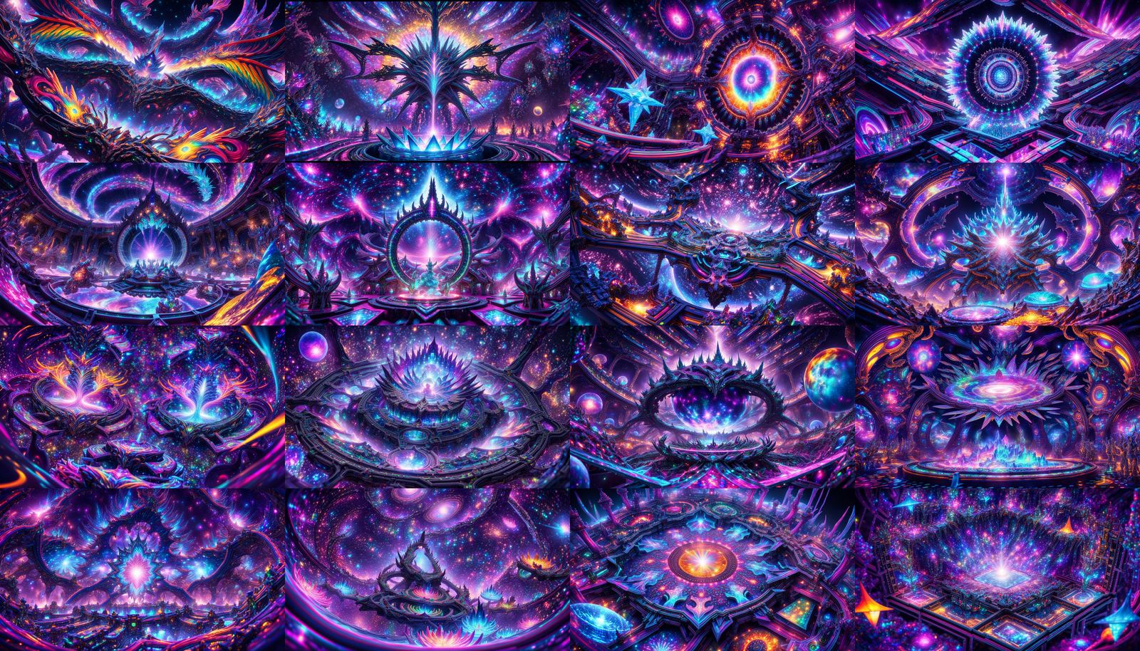 Prismatic Dragonkin in Cosmic Forge: 3D Render