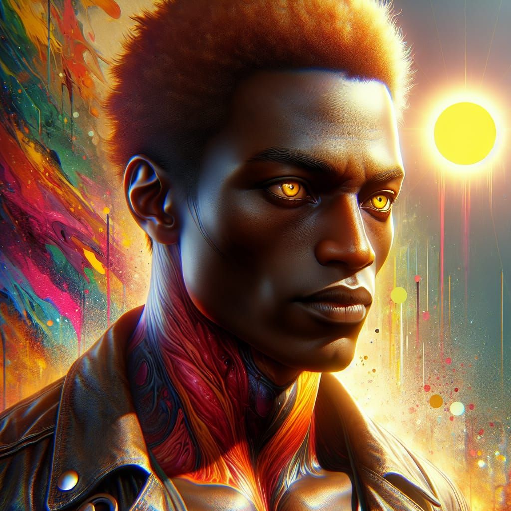 Dramatic Portrait of a Man with Orange Hair