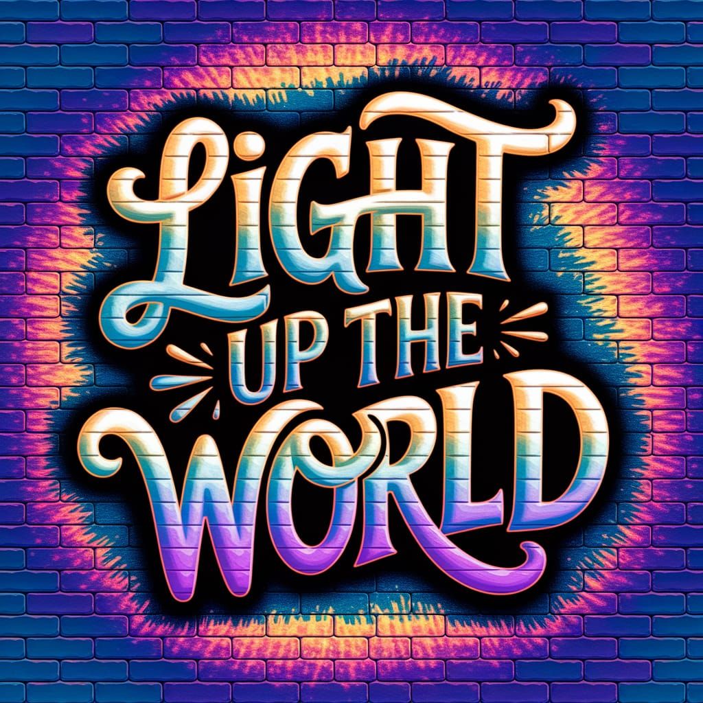 Vibrant Street Art Unfolds on a Brick Wall in a Fantastical ...