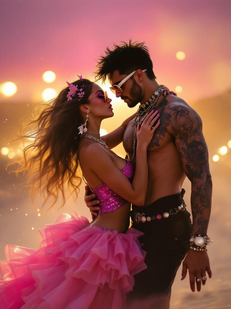 Desert Rave Cinderella Dancing at Twilight