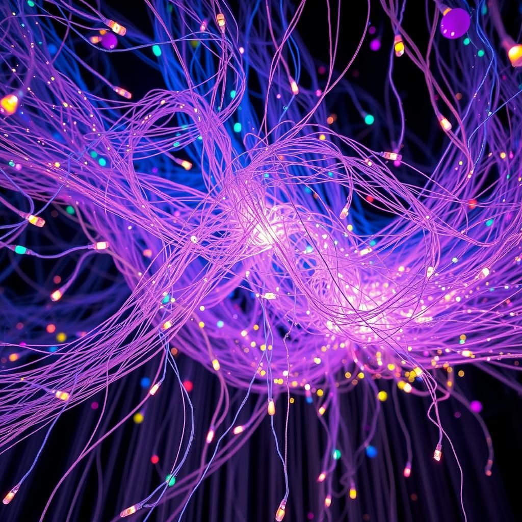 Enchanted Light Strings Adorned with Gemstones