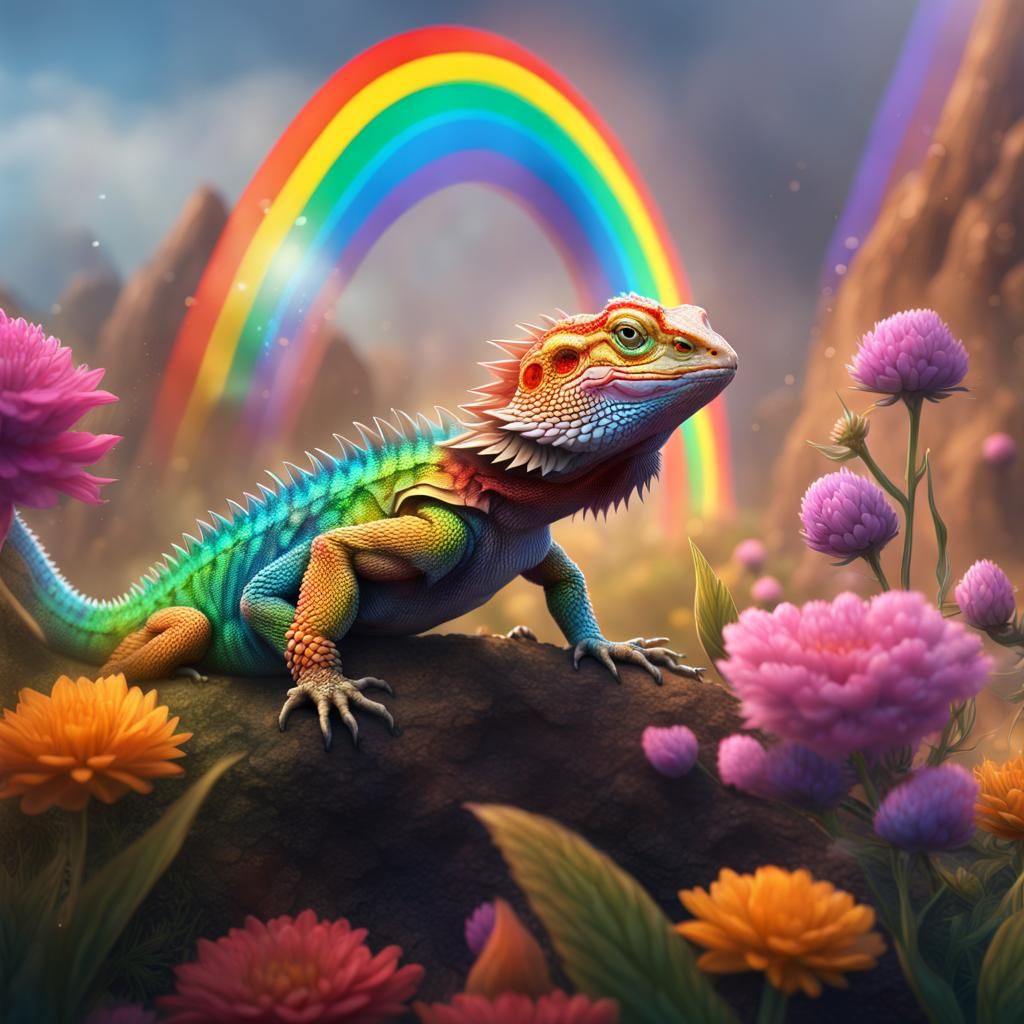 Bearded Dragon Guardian: Fantasy Art in Unreal Engine