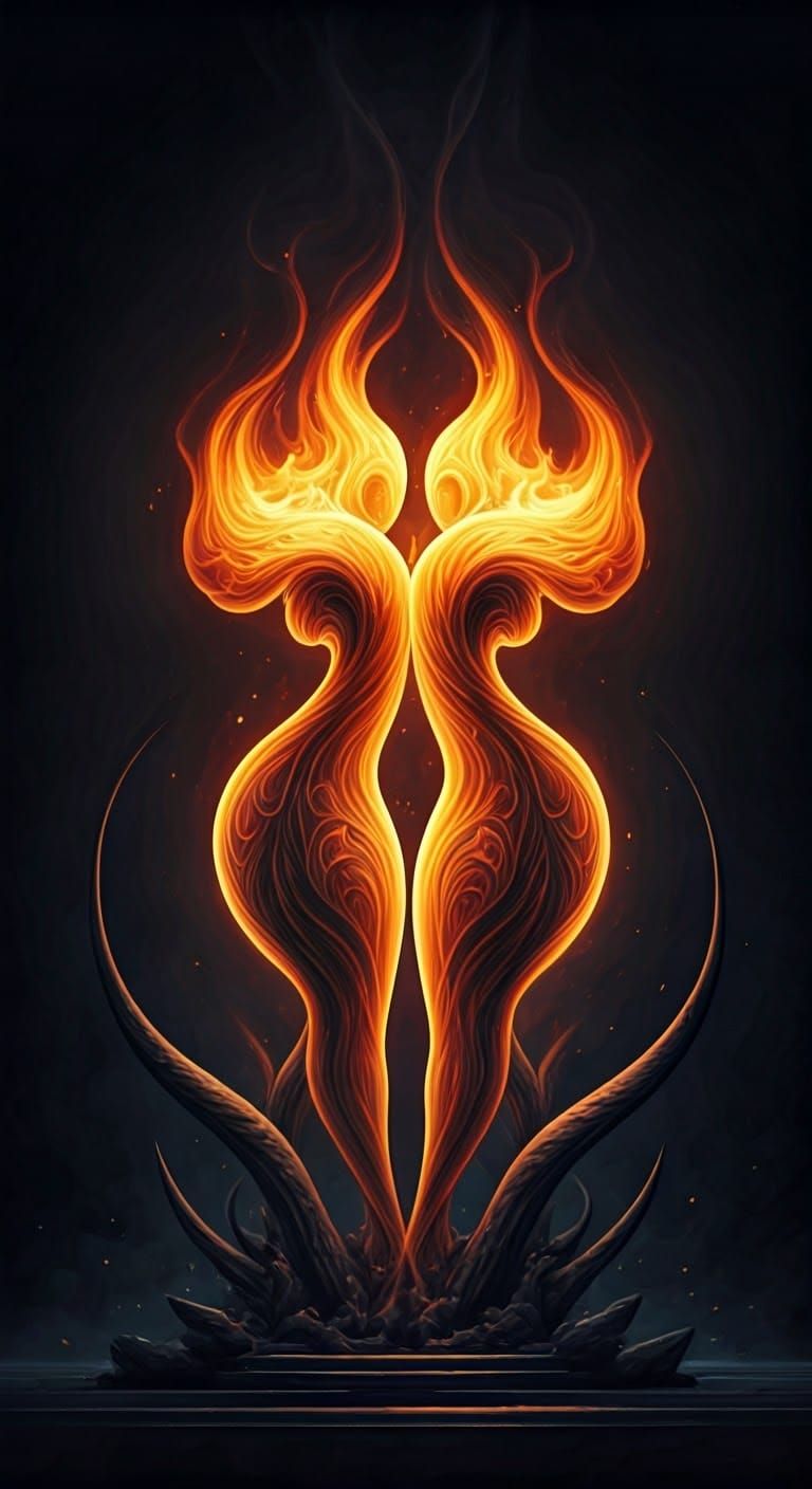 Dancing Flames in Ethereal Splendor