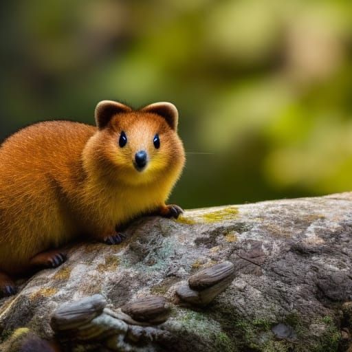 Charming Quokka in Natural Habitat: Australian Impressionism