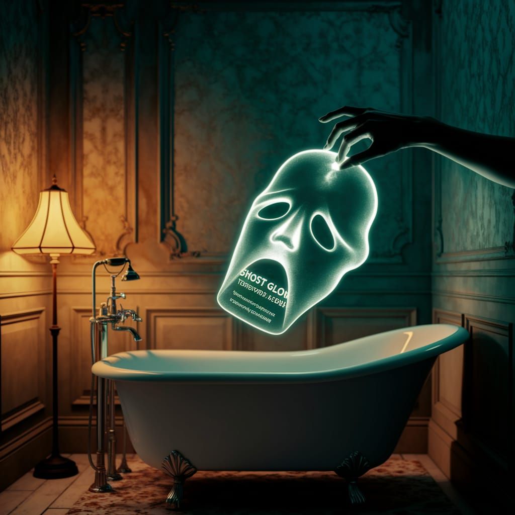 Ethereal Glow Illuminates Vintage Bathroom