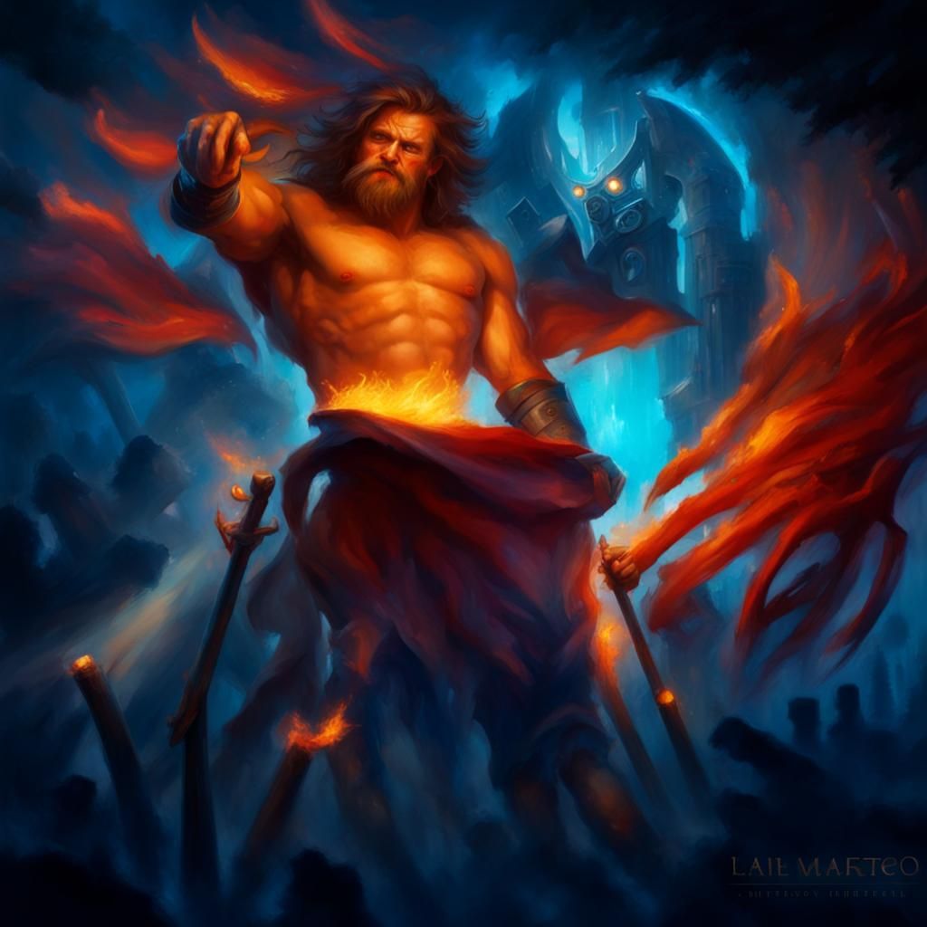 Hefesto, en la mitología griega,  es el dios del fuego y la ...