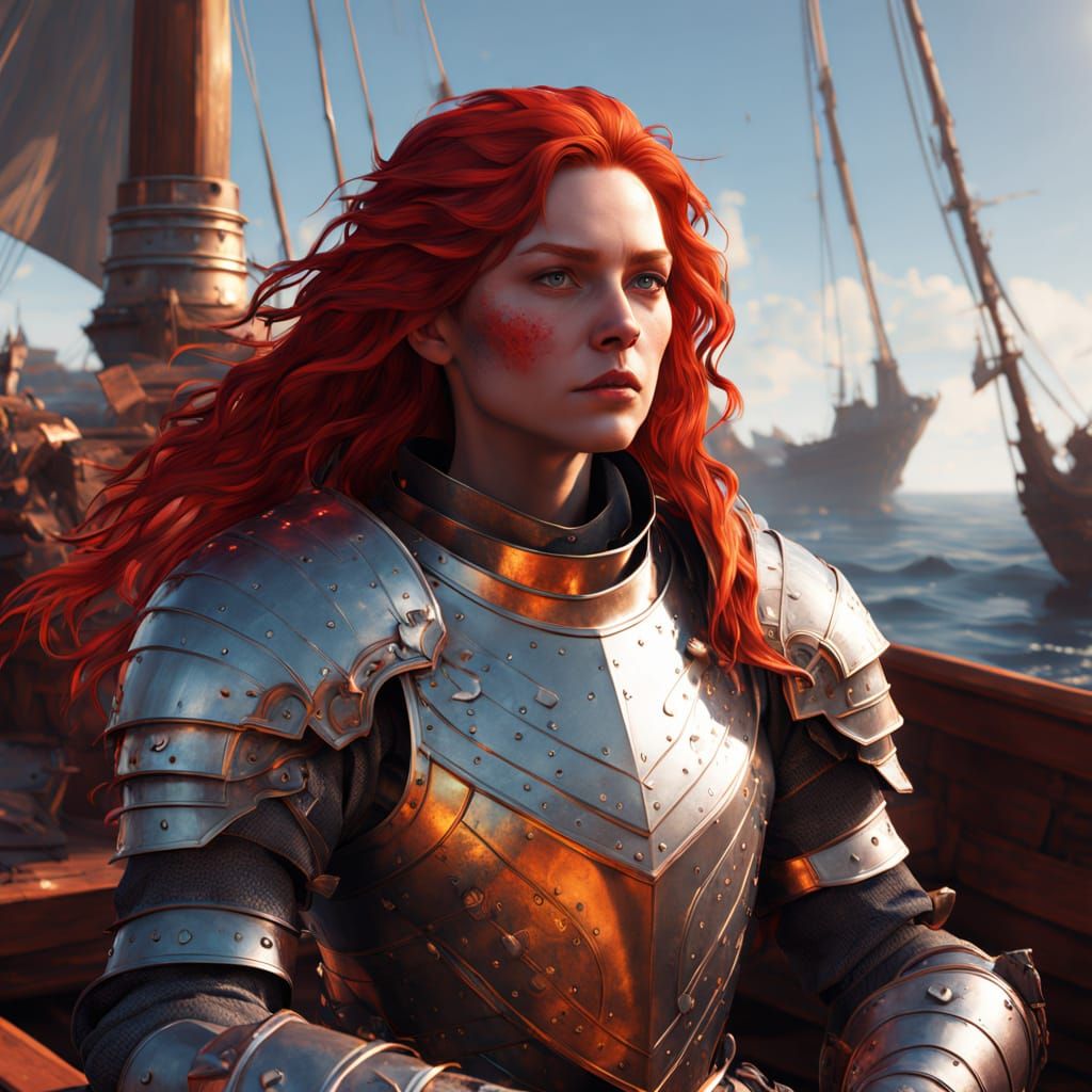 Regal Knightess Sails the Horizon