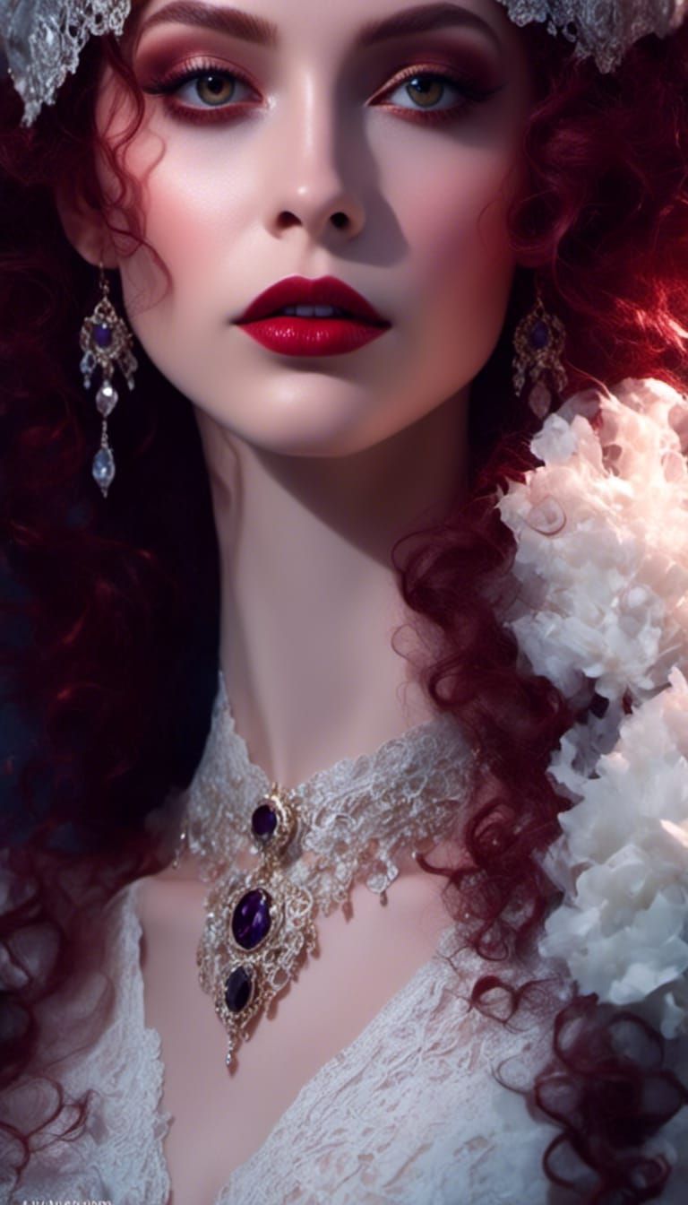 Victorian Vampire Portrait with Dramatic Lighting