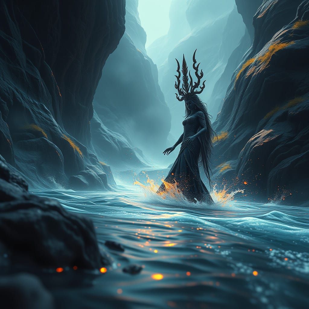 Ebony Goddess of Riverine Majesty