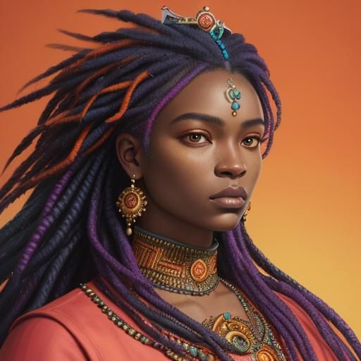 Beautiful Woman with Peacock Feathers in Hyperrealistic Styl...