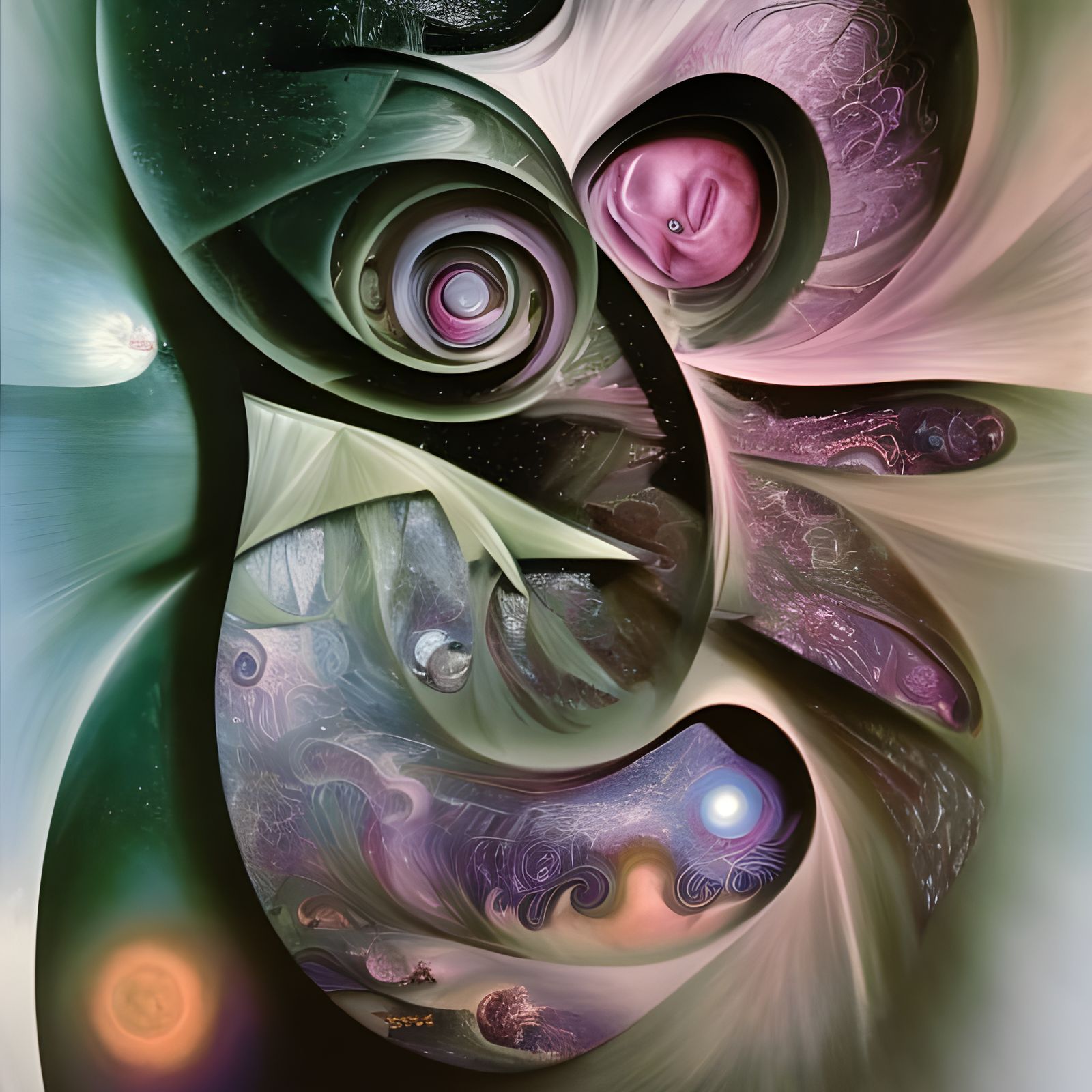 Surreal Abstract Dreamscape in Hyperreal Style