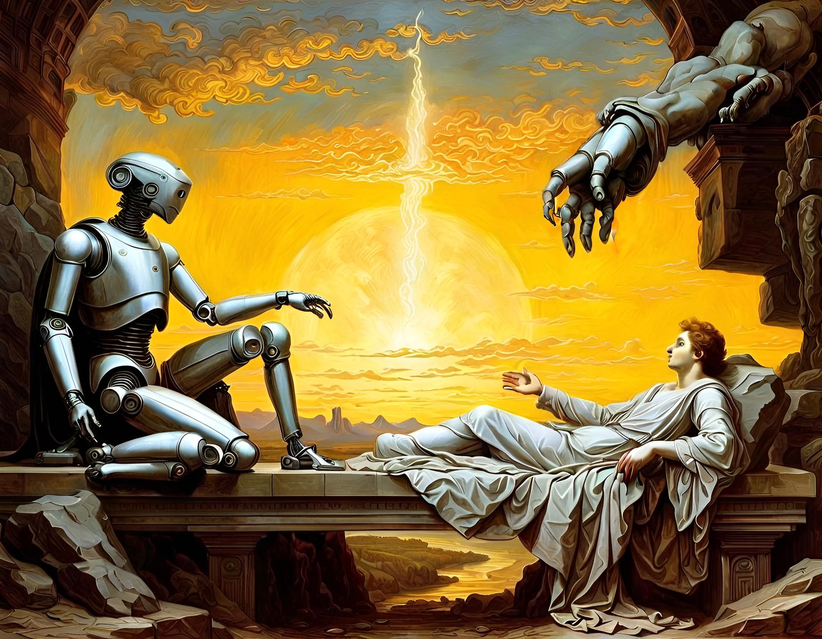 Robotic Creation: Michelangelo Reimagined by Doré