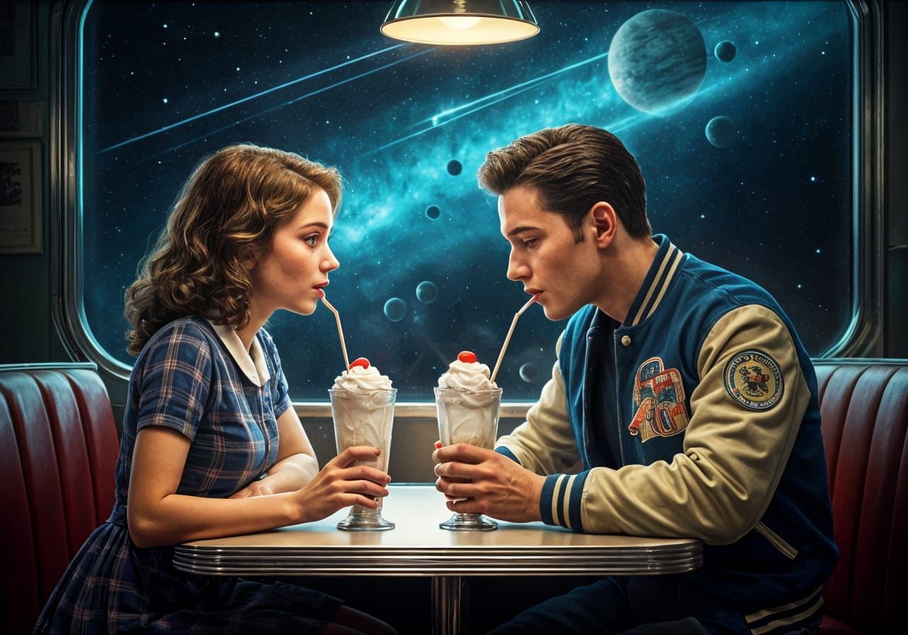 Retro Diner: Young Love in 1950s Style