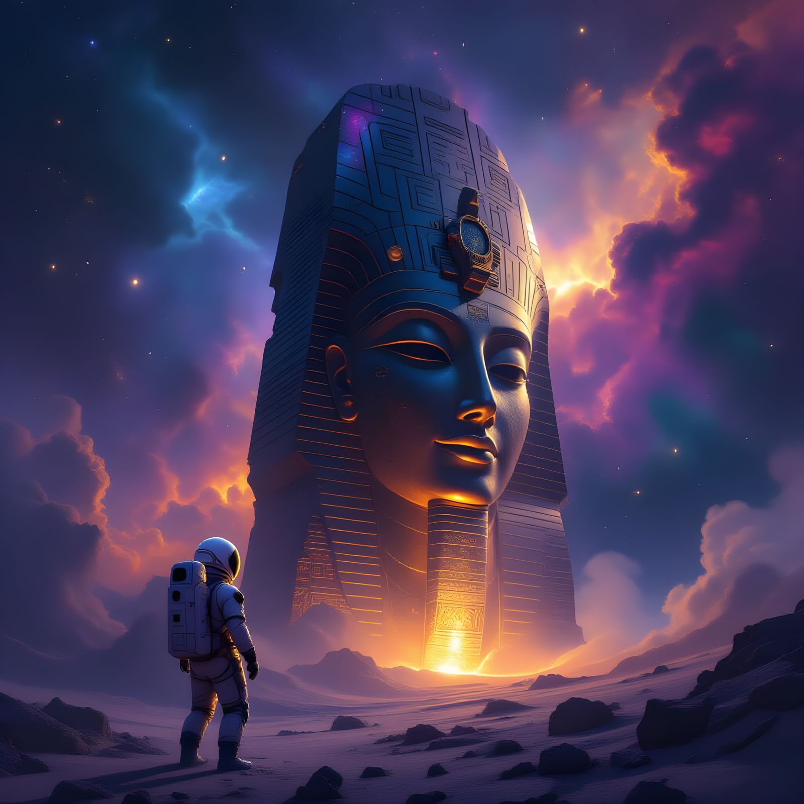 Astronaut Discovers Ancient Alien Artifact in Cosmic Nebula