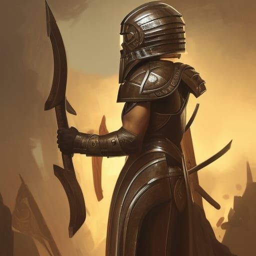 Sinister Ancient Greek Hoplites in Black Armor