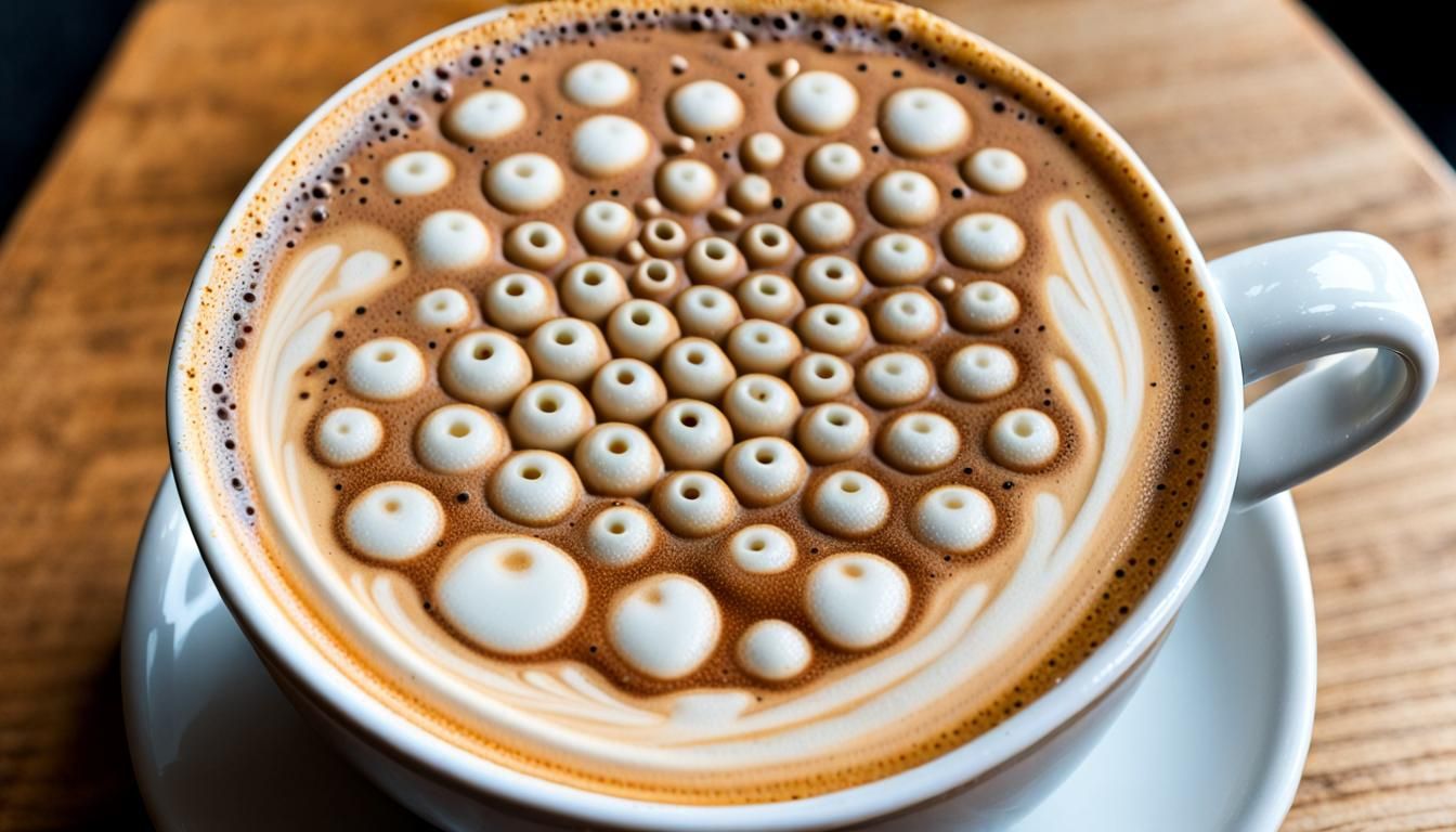 Trypophobia Latte Art: Coffee Nightmares