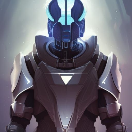 Garrus Vakarian Portrait in Digital Art Style